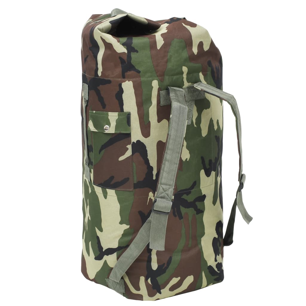 vidaXL Torba wojskowa, worek w stylu militarnym, 85 L, moro