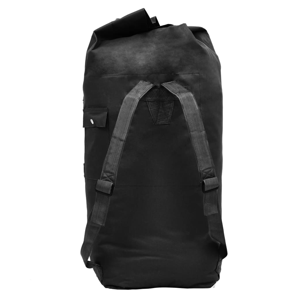 vidaXL Torba wojskowa, worek w stylu militarnym, 85 L, czarna