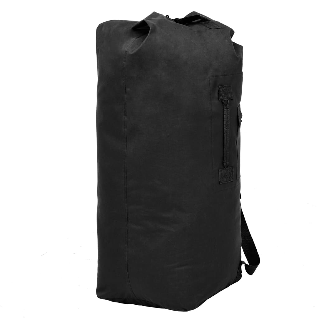 vidaXL Torba wojskowa, worek w stylu militarnym, 85 L, czarna