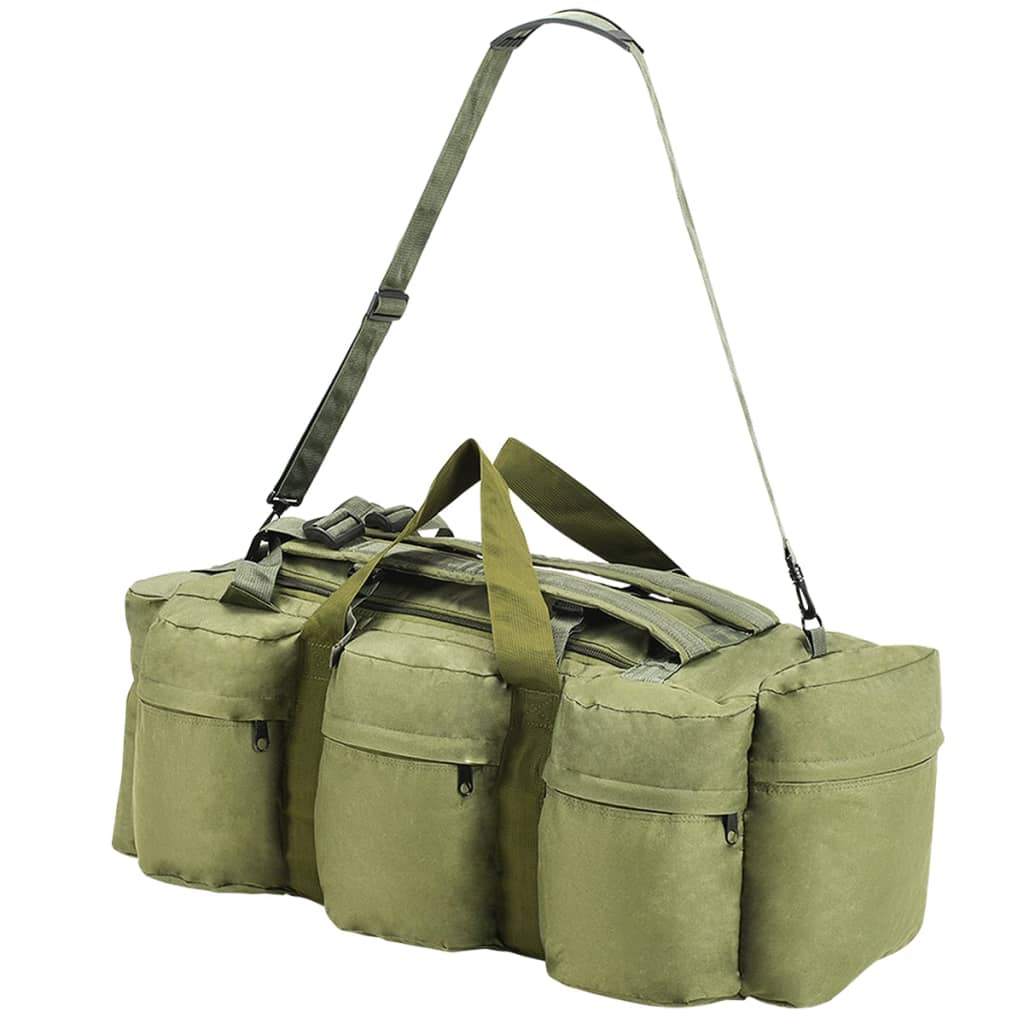 vidaXL Torba wojskowa 3-w-1, worek w stylu militarnym, 45 L, oliwkowa