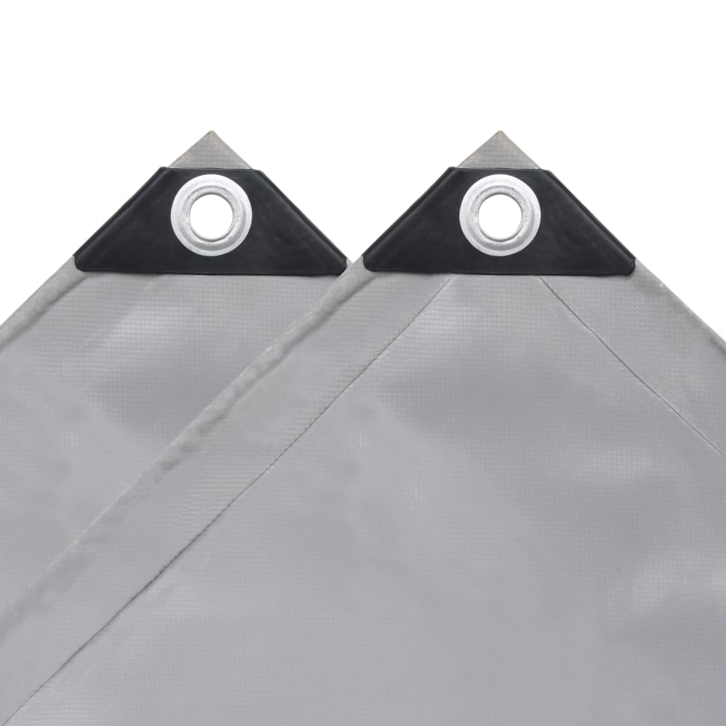 vidaXL Plandeka 650 g/m², 4 x 4 m, szara