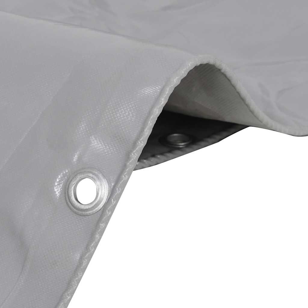 vidaXL Plandeka 650 g/m², 4 x 5 m, szara