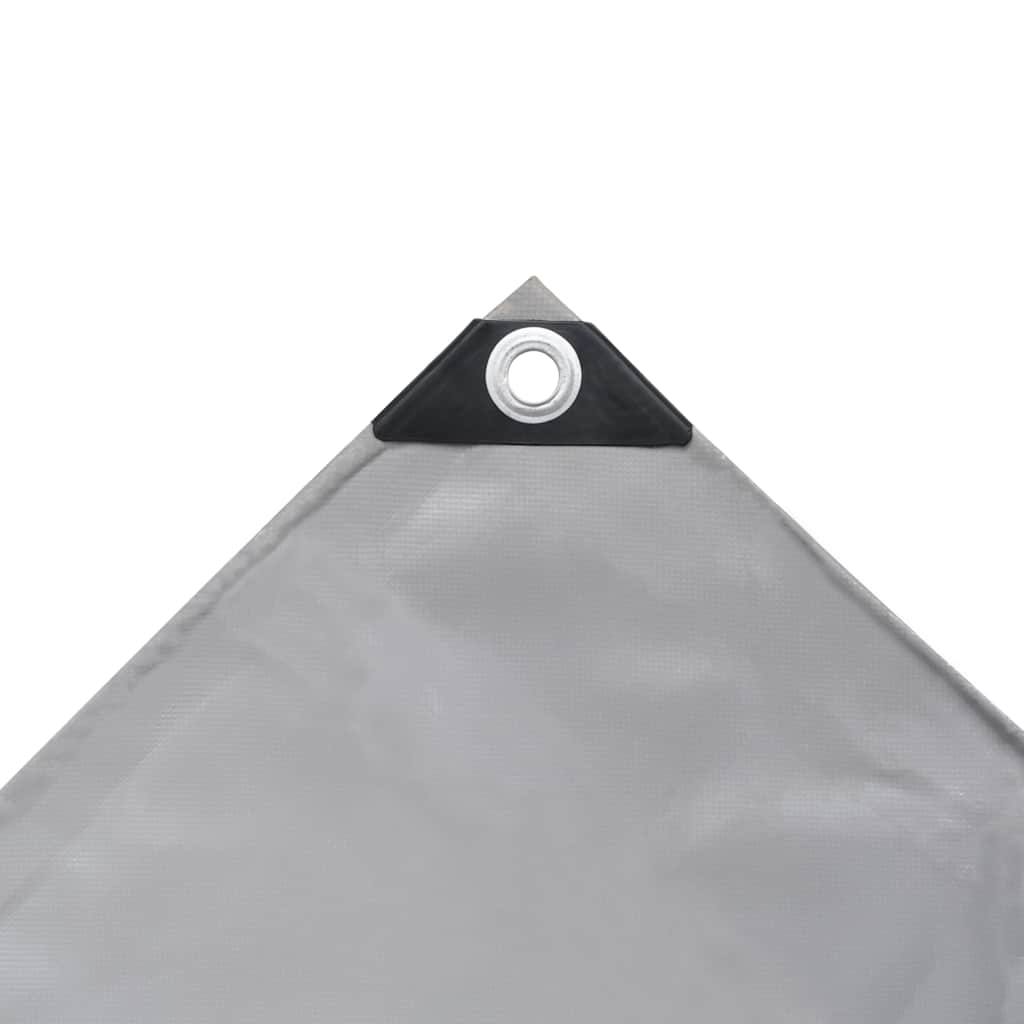 vidaXL Plandeka 650 g/m², 4 x 5 m, szara