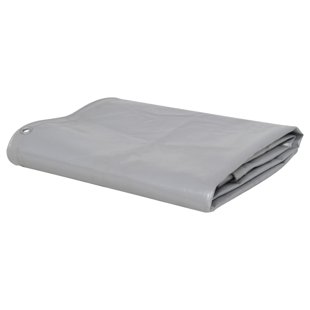 vidaXL Plandeka 650 g/m², 4 x 8 m, szara