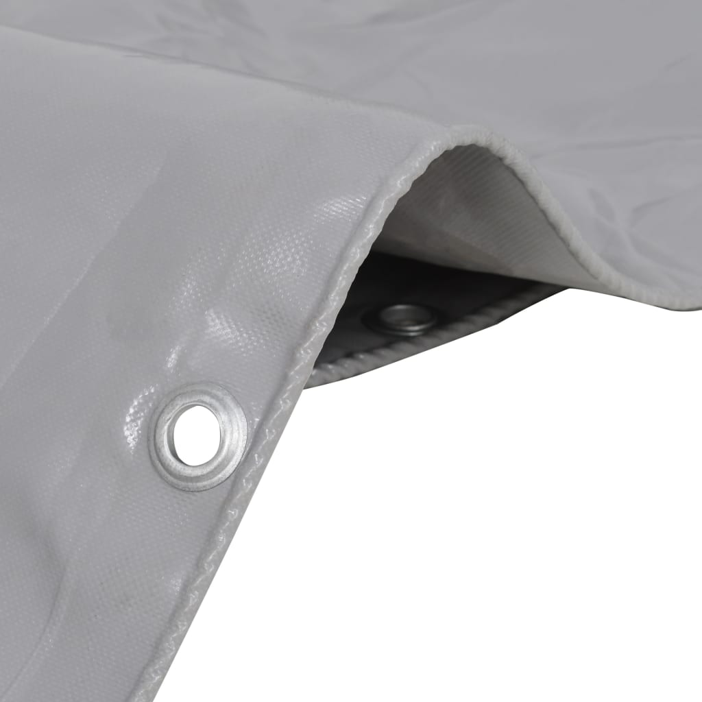 vidaXL Plandeka 650 g/m², 4 x 8 m, szara