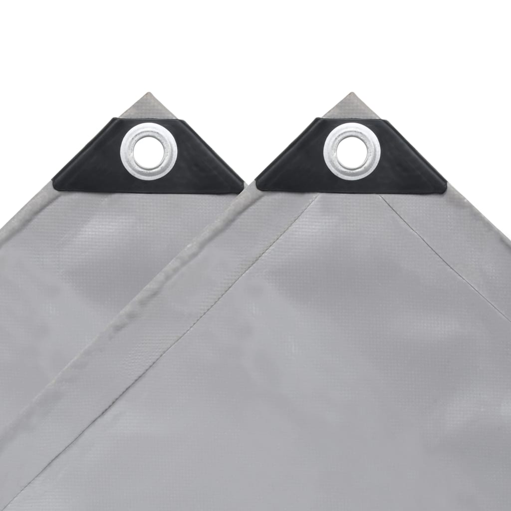vidaXL Plandeka 650 g/m², 4 x 8 m, szara