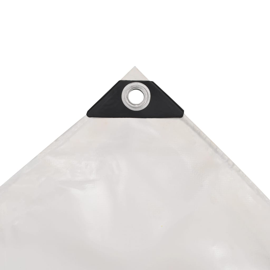vidaXL Plandeka 650 g/m², 4 x 7 m, biała