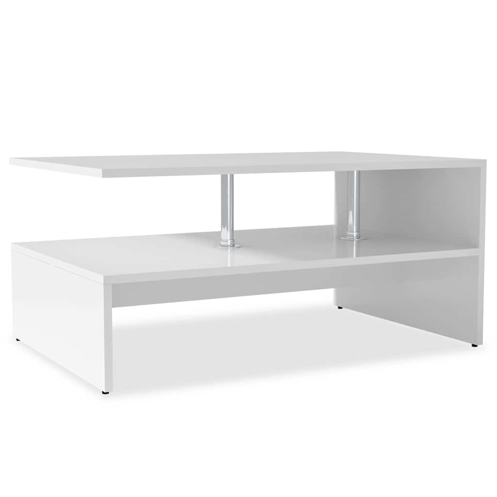 vidaXL Stolik kawowy, 90x59x42 cm, materiał drewnopochodny, biały