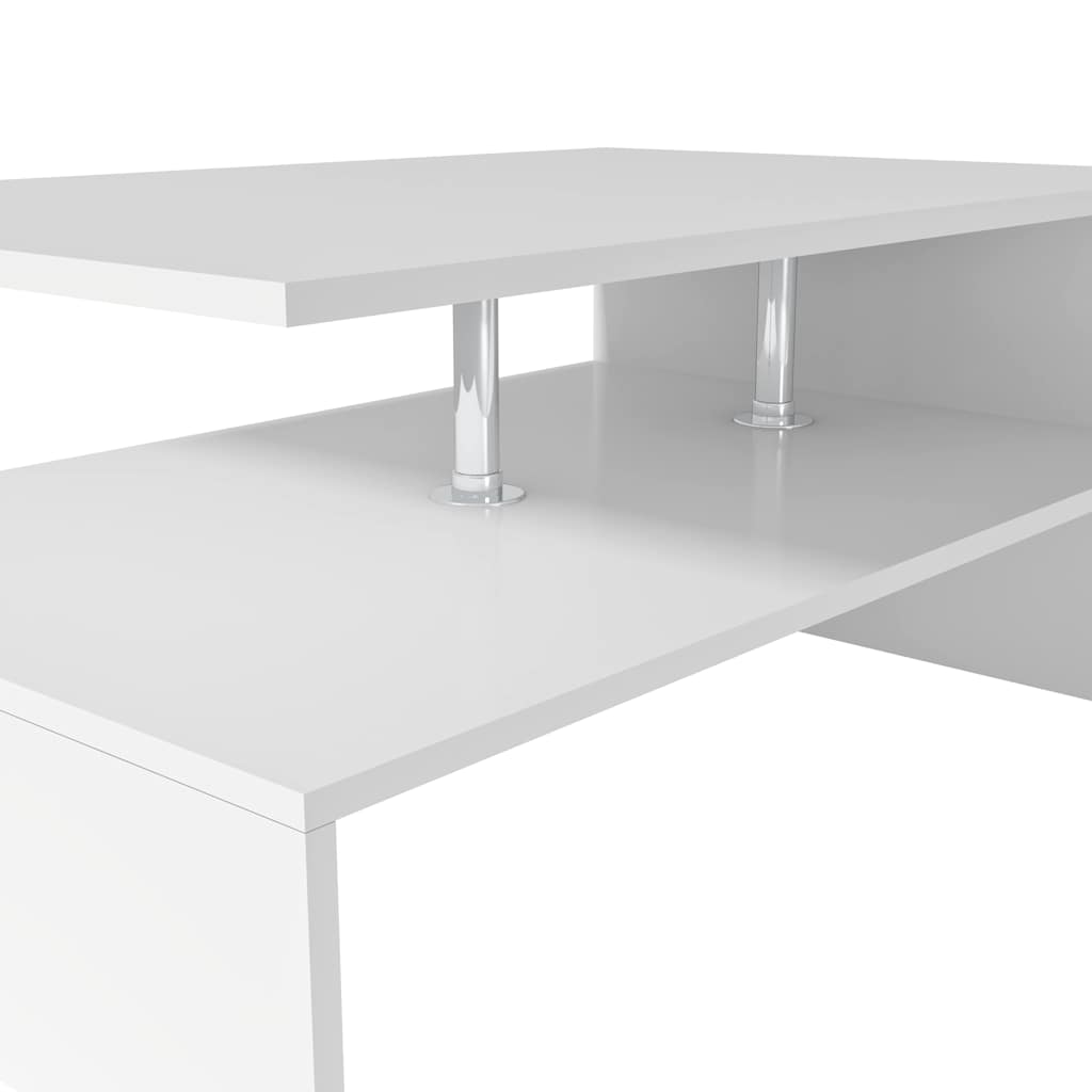 vidaXL Stolik kawowy, 90x59x42 cm, materiał drewnopochodny, biały