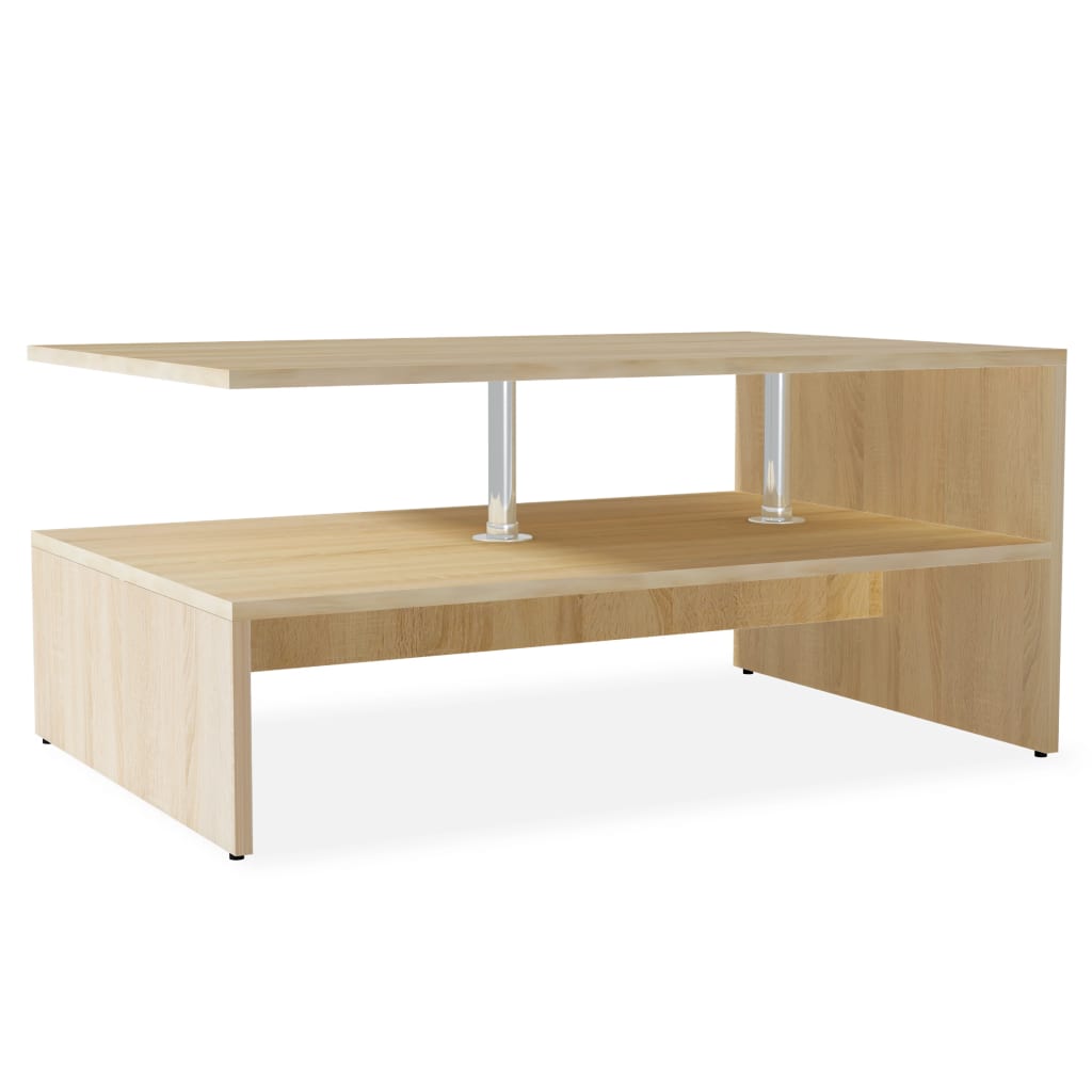 vidaXL Stolik kawowy 90x59x42 cm materiał drewnopochodny, kolor dębowy