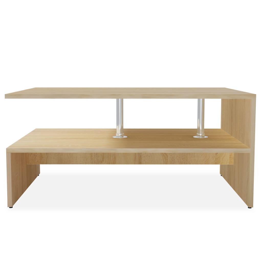 vidaXL Stolik kawowy 90x59x42 cm materiał drewnopochodny, kolor dębowy