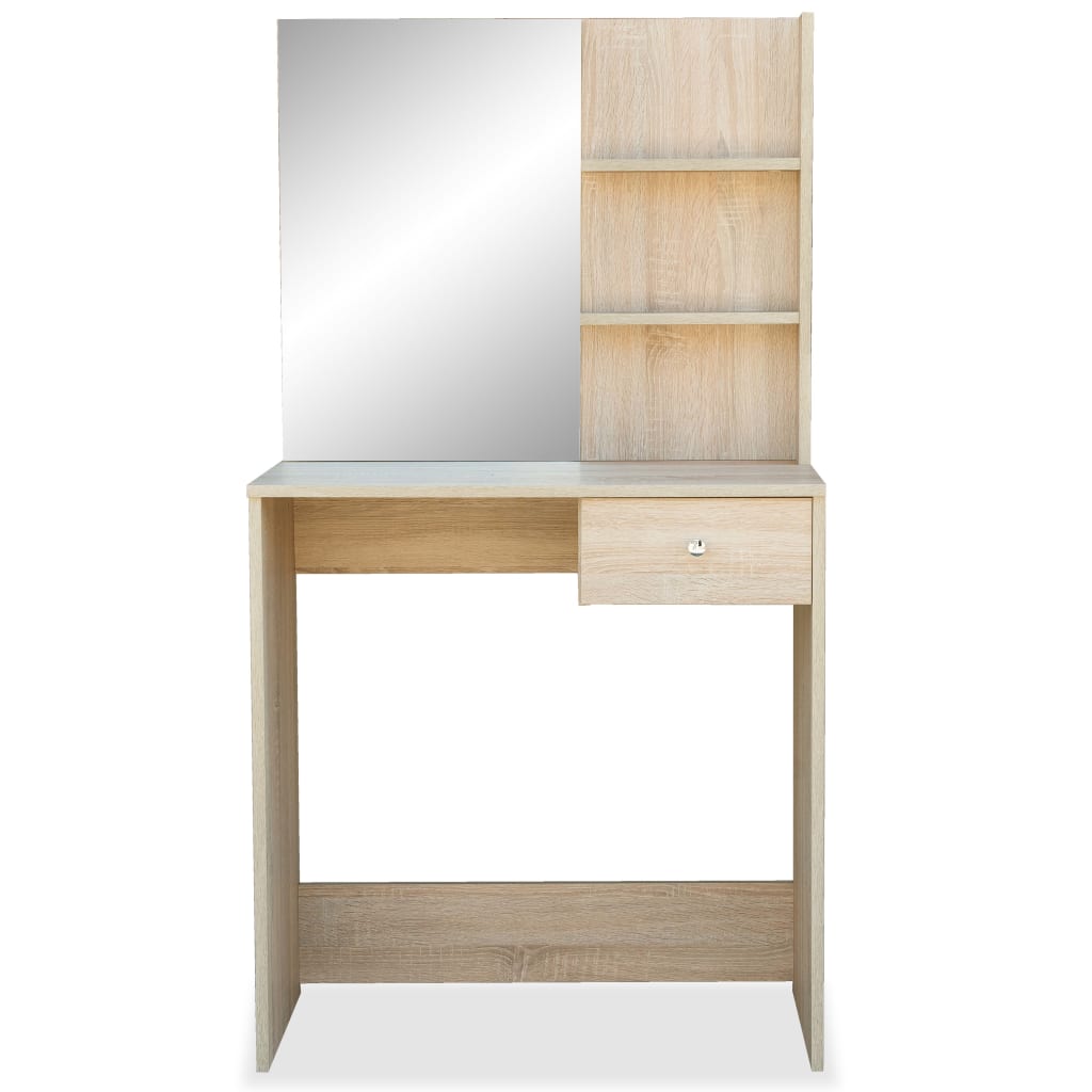 vidaXL Toaletka, 75x40x141 cm, materiał drewnopochodny, kolor dębowy