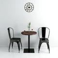 vidaXL Stolik bistro z MDF, stalowa podstawa, 60x75 cm, ciemny jesion