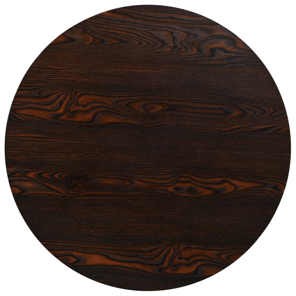 vidaXL Stolik bistro z MDF, stalowa podstawa, 80x75 cm, ciemny jesion