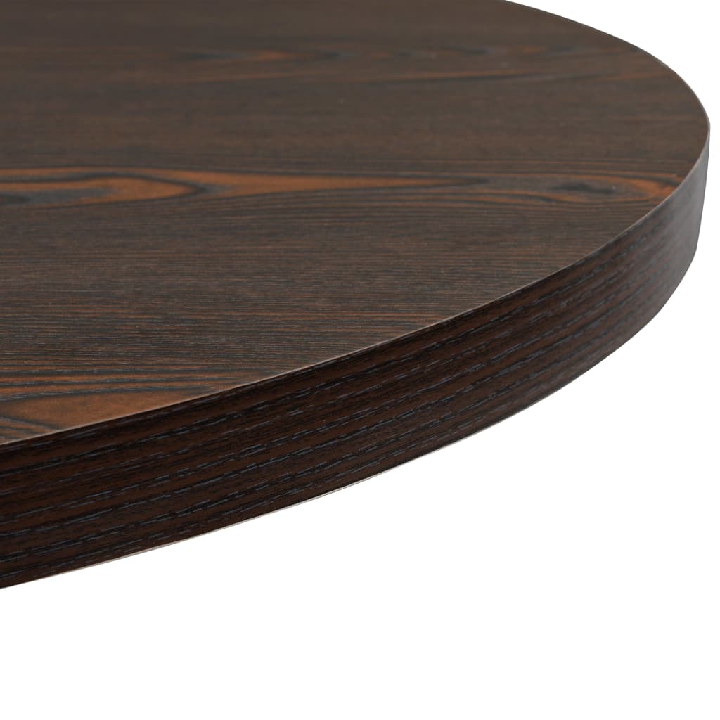 vidaXL Stolik bistro z MDF, stalowa podstawa, 80x75 cm, ciemny jesion