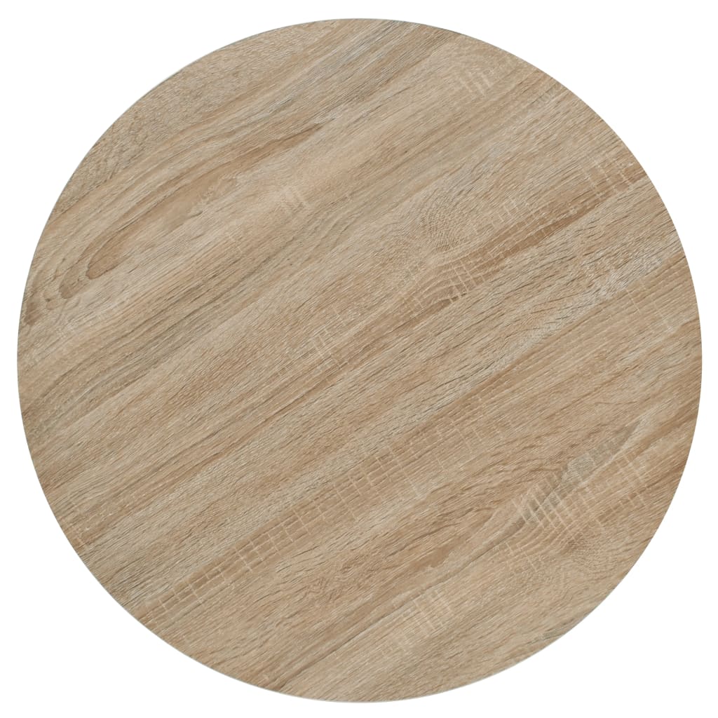 vidaXL Stolik bistro z MDF, stalowa podstawa, 60x75 cm, kolor dębu