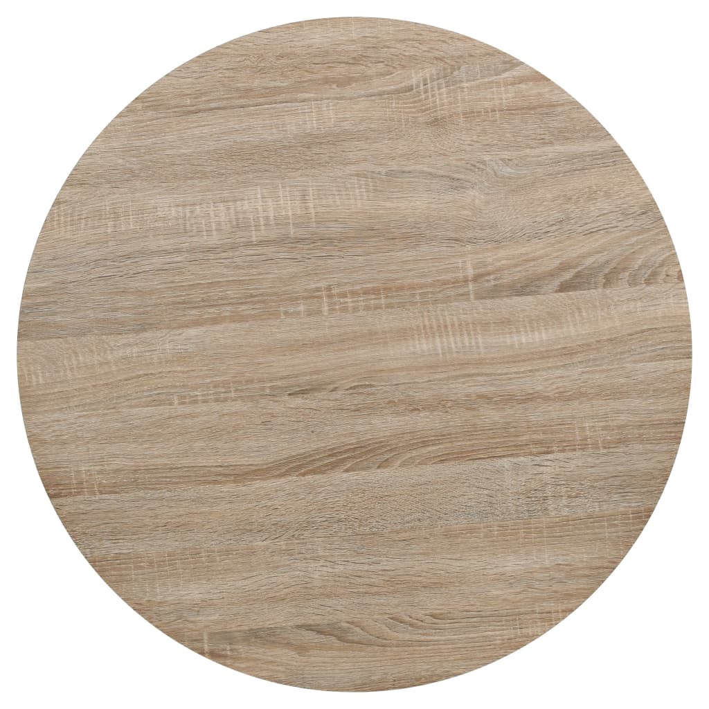 vidaXL Stolik bistro z MDF, stalowa podstawa, 80x75 cm, kolor dębu