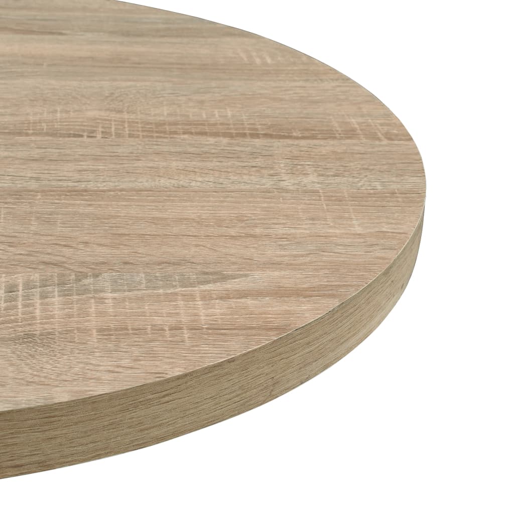 vidaXL Stolik bistro z MDF, stalowa podstawa, 80x75 cm, kolor dębu