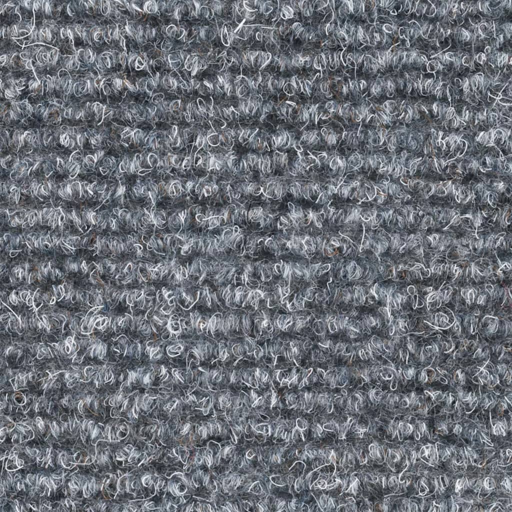 vidaXL Maty na schody samoprzylepne 15 szt. 56x17x3 cm Jasnoszary półokrągły
