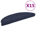 vidaXL Maty na schody samoprzylepne 15 szt. 56x17x3 cm niebieskie półokrągłe