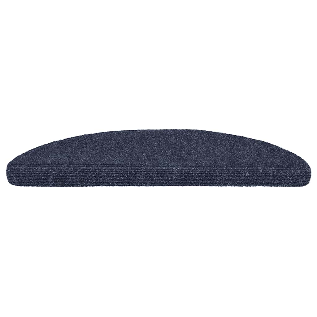 vidaXL Maty na schody samoprzylepne 15 szt. 56x17x3 cm niebieskie półokrągłe
