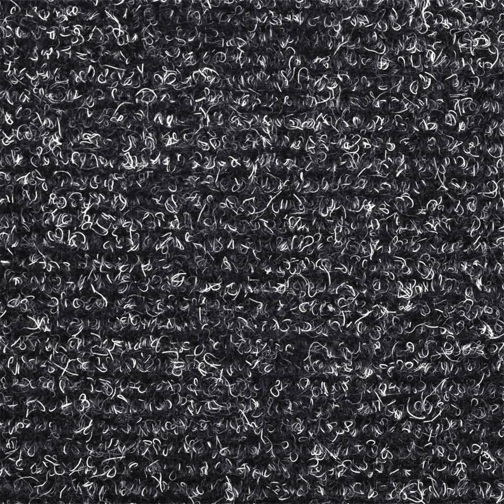 vidaXL Maty na schody samoprzylepne 15 szt. 65x21x4 cm Ciemnoszary Półokrągły Duży