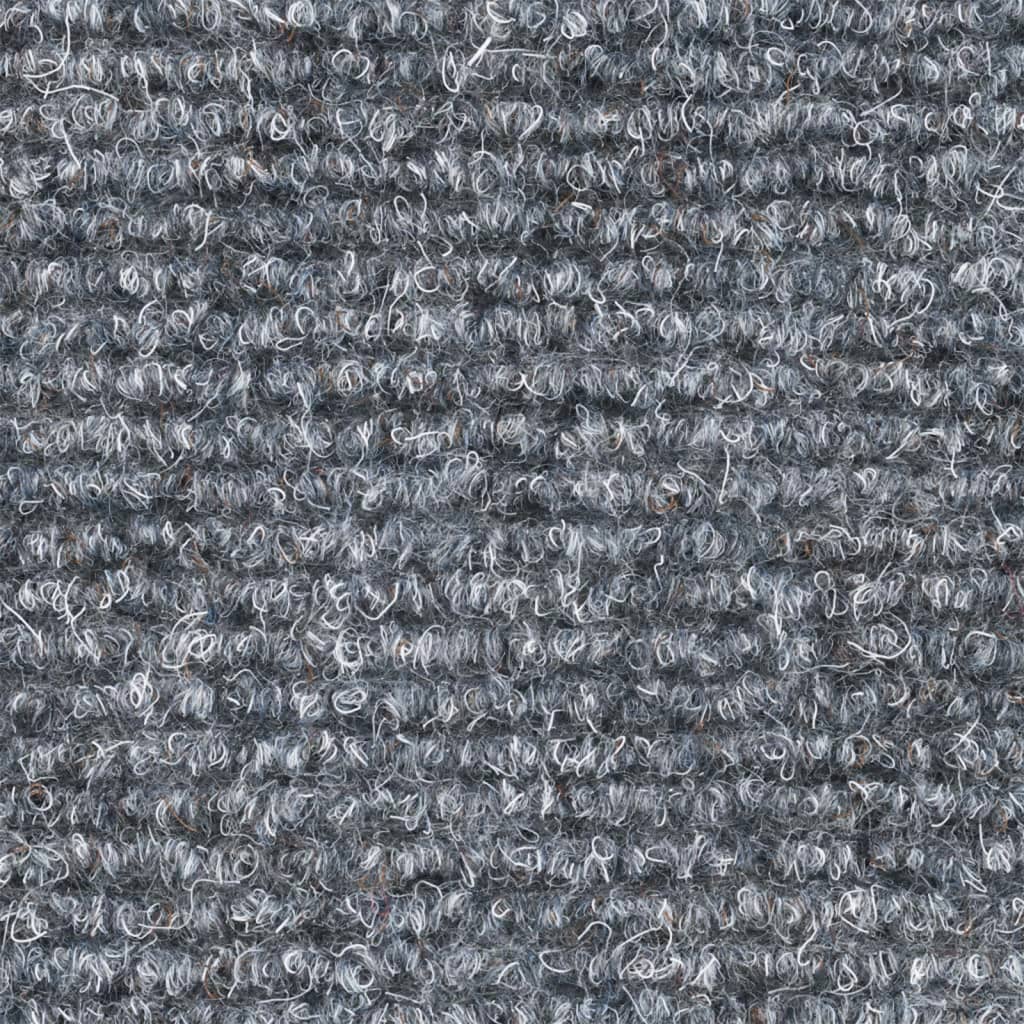 vidaXL Maty na schody samoprzylepne 15 szt. 65x21x4 cm Jasnoszary półokrągły duży