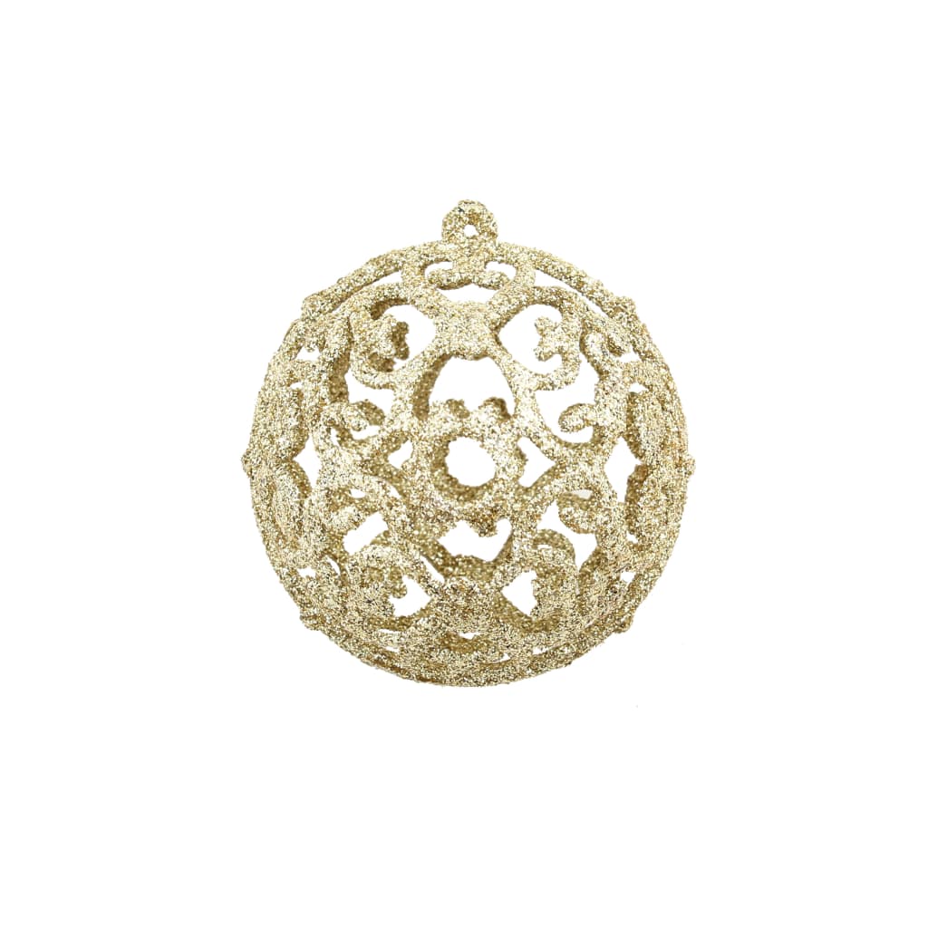 vidaXL Zestaw bombek, 100 elementów, 3/4/6 cm, złoty