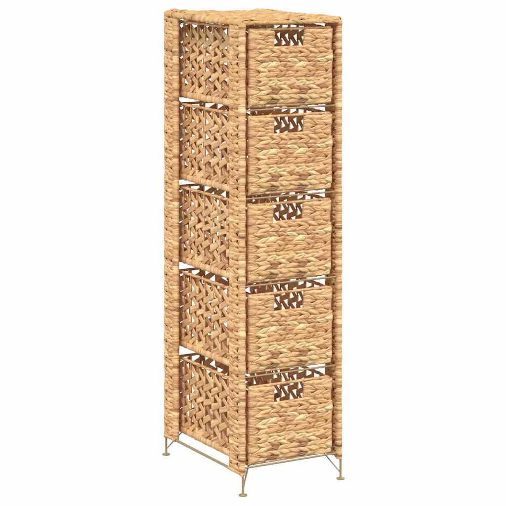 vidaXL Szafka z hiacyntu wodnego z 5 koszykami, 25,5 x 37 x 100 cm