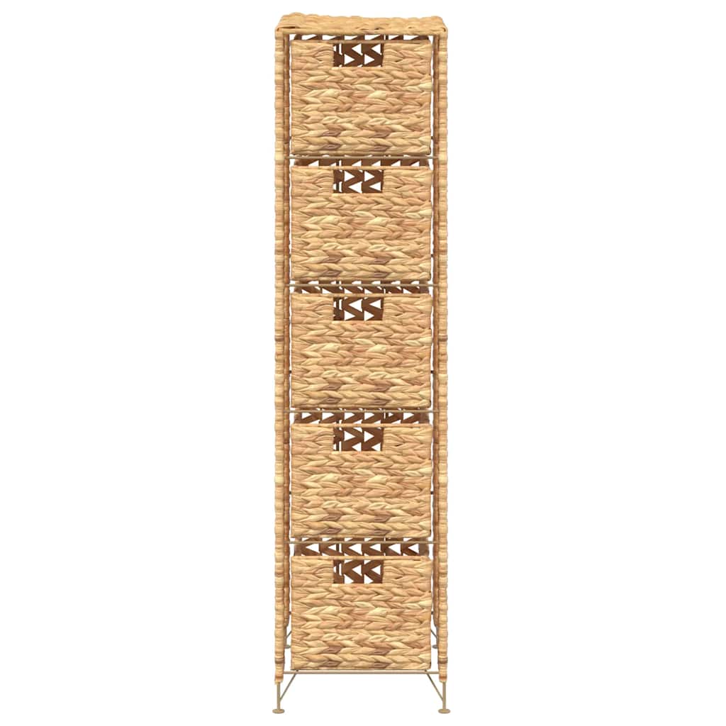 vidaXL Szafka z hiacyntu wodnego z 5 koszykami, 25,5 x 37 x 100 cm