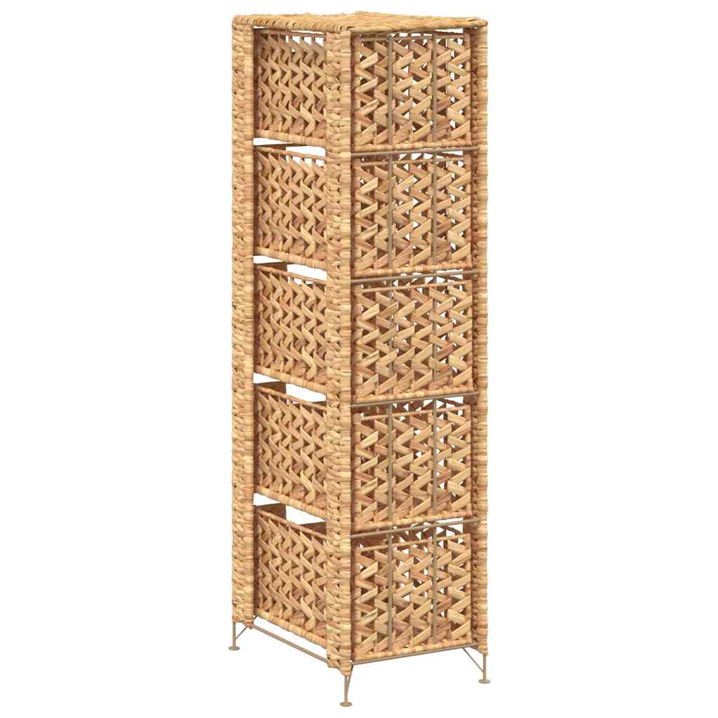 vidaXL Szafka z hiacyntu wodnego z 5 koszykami, 25,5 x 37 x 100 cm