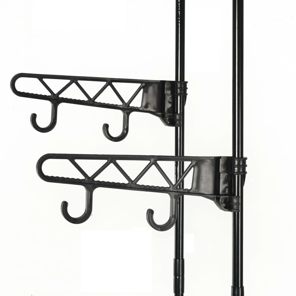 vidaXL Stojak na ubrania, stal i włóknina, 55 x 28,5 x 175 cm, czarny
