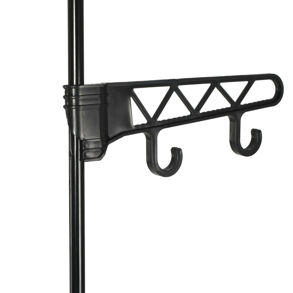 vidaXL Stojak na ubrania, stal i włóknina, 55 x 28,5 x 175 cm, czarny