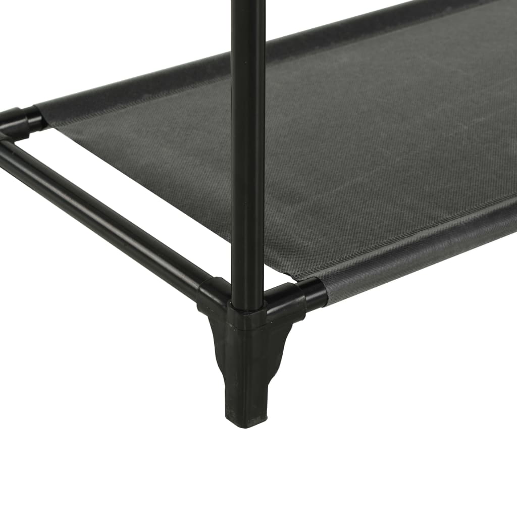 vidaXL Stojak na ubrania, stal i włóknina, 55 x 28,5 x 175 cm, czarny