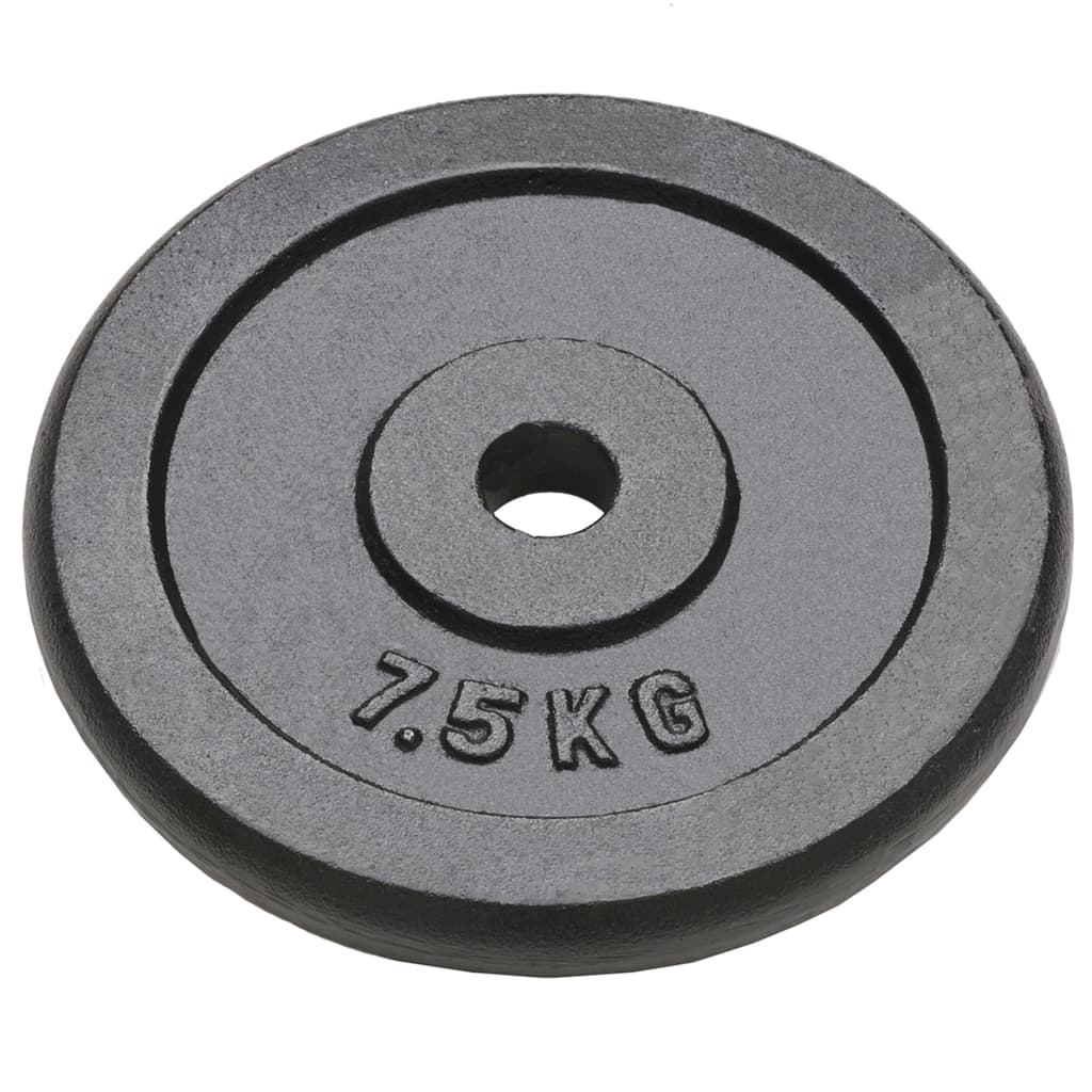 vidaXL Obciążniki żeliwne, 4 sztuki, 4 x 7,5 kg