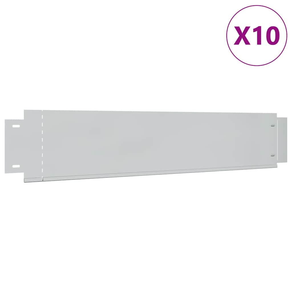 vidaXL Obrzeże trawnikowe, 10 szt. stal galwanizowana, 100x20cm