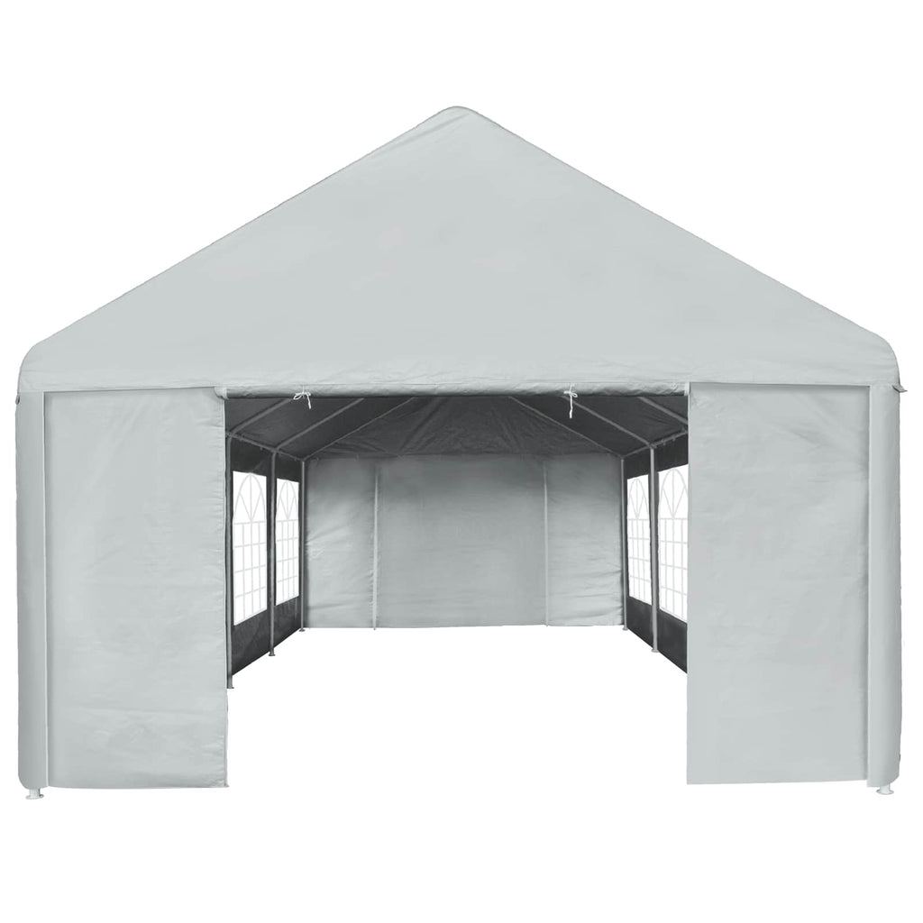 vidaXL Materiał namiotowy bez stelaża Szary 8 x 4 m PE