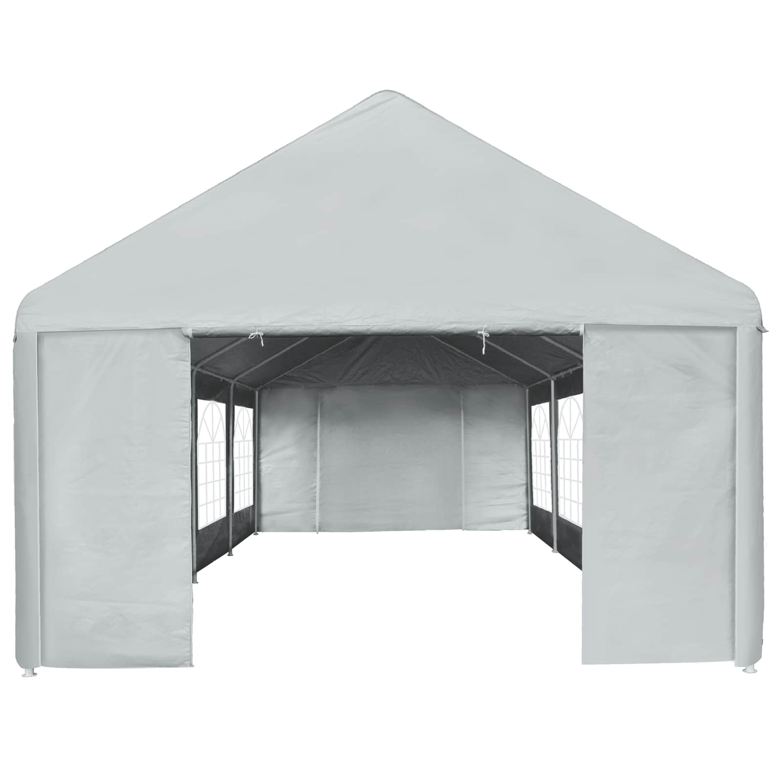 vidaXL Materiał namiotowy bez stelaża Szary 8 x 4 m PE