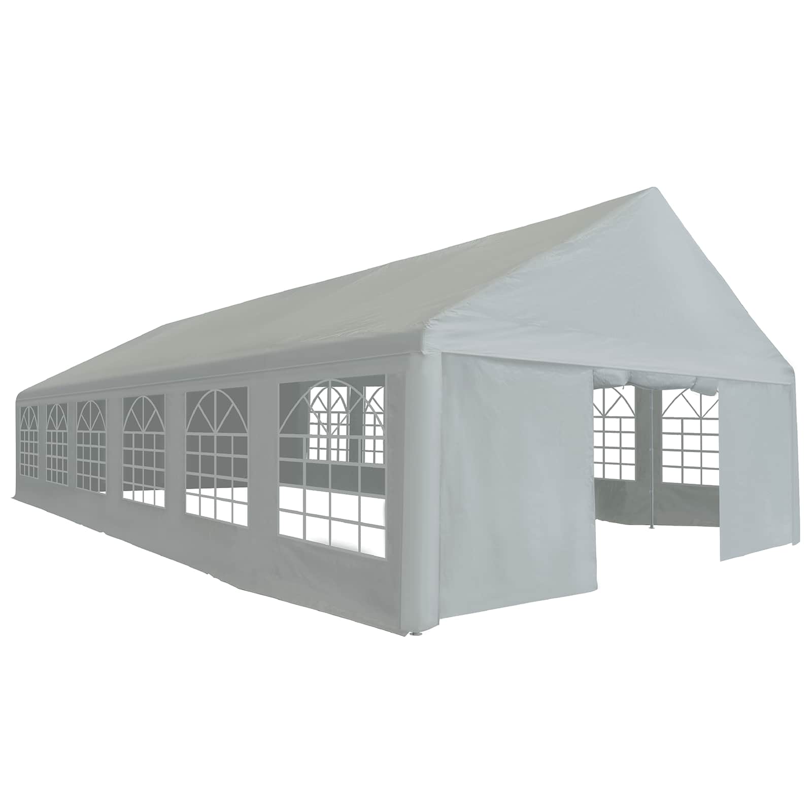 vidaXL Materiał namiotowy bez stelaża Szary 12 x 6 m PE