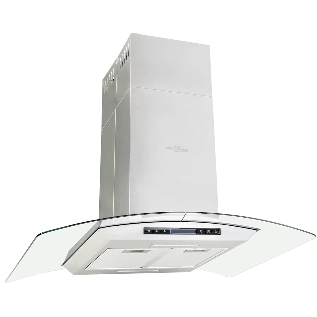vidaXL Okap z dotykowym wyświetlaczem, 90 cm, LCD i LED, 756 m³/h