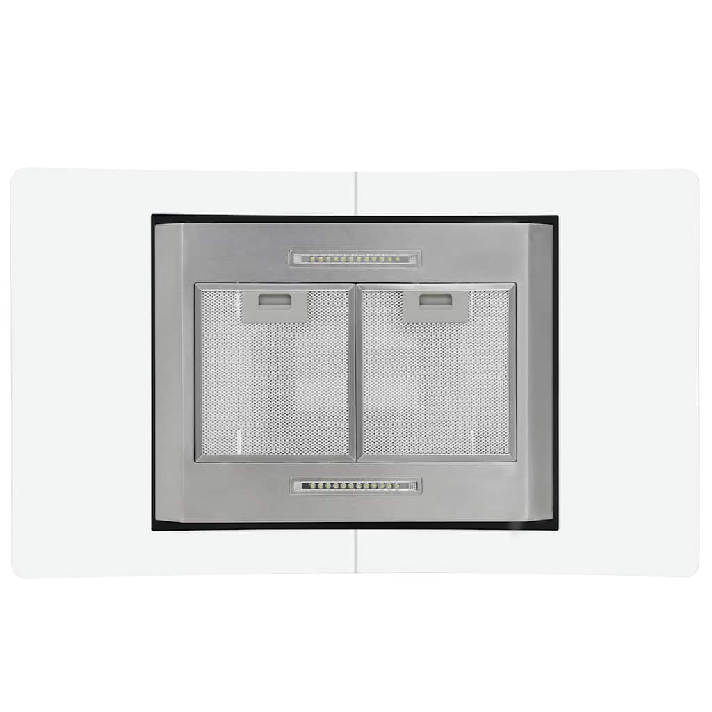 vidaXL Okap z dotykowym wyświetlaczem, 90 cm, LCD i LED, 756 m³/h