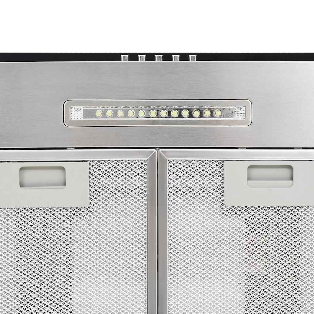 vidaXL Okap kuchenny LED, wyspowy, stal nierdzewna, 90 cm, 756 m³/h