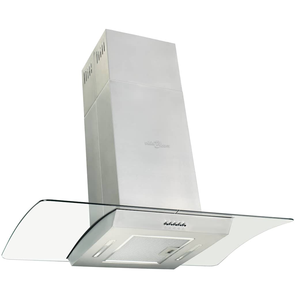 vidaXL Okap kuchenny LED, stal nierdzewna, 90 cm, 756 m³/h