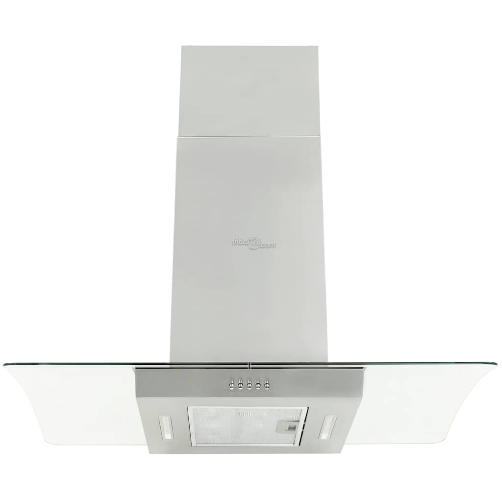 vidaXL Okap kuchenny LED, stal nierdzewna, 90 cm, 756 m³/h