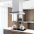 vidaXL Okap kuchenny LED, stal nierdzewna, 90 cm, 756 m³/h