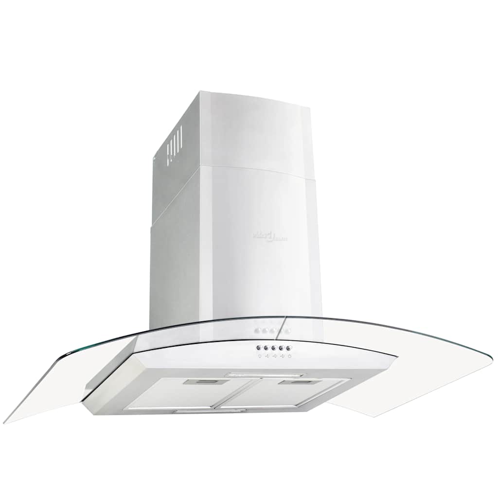 vidaXL Okap kuchenny LED, ścienny, stal nierdzewna, 90 cm, 756 m³/h