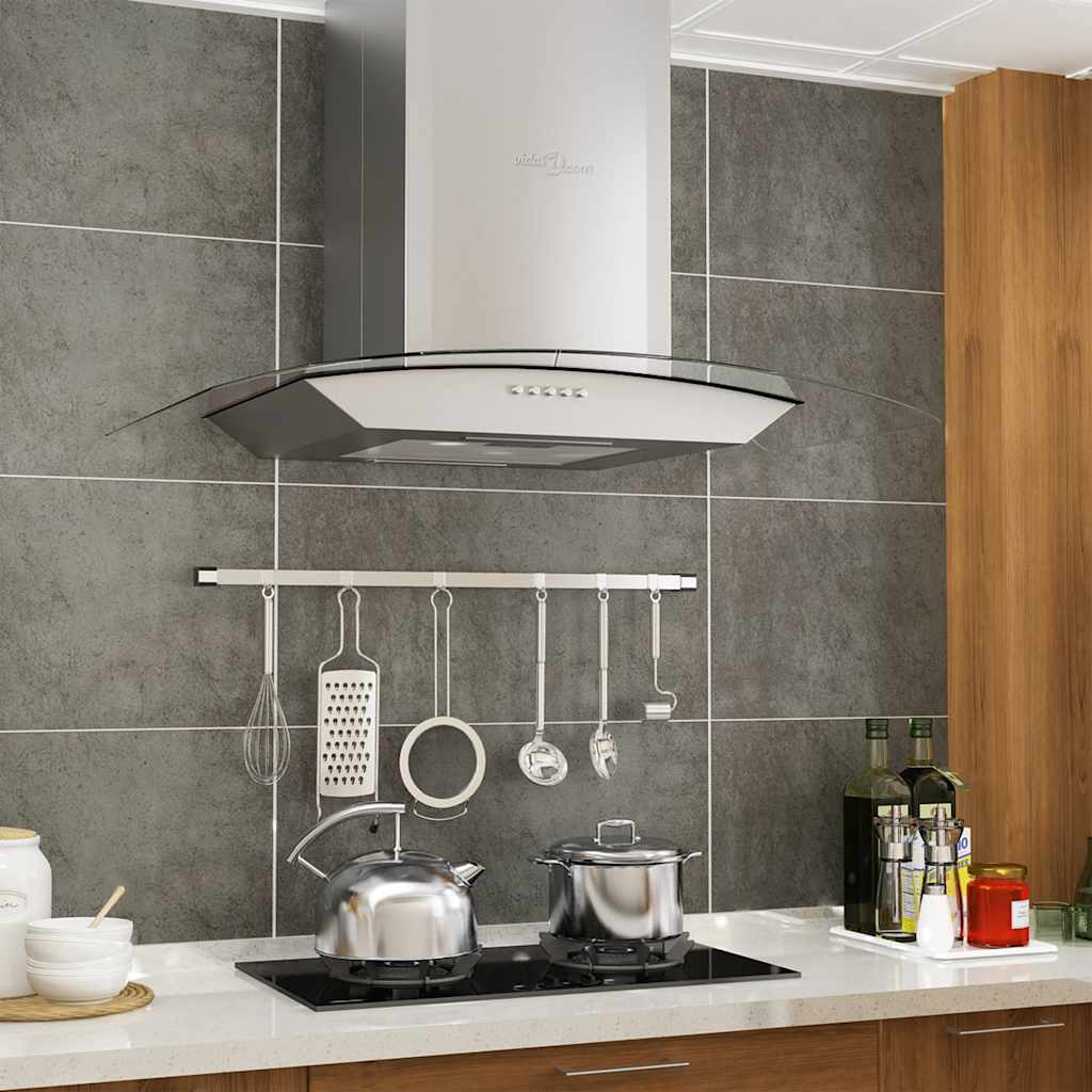 vidaXL Okap kuchenny LED, ścienny, stal nierdzewna, 60 cm, 756 m³/h