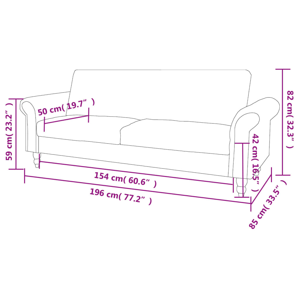 vidaXL Rozkładana sofa 2-os., z podłokietnikami, sztuczny zamsz, brąz