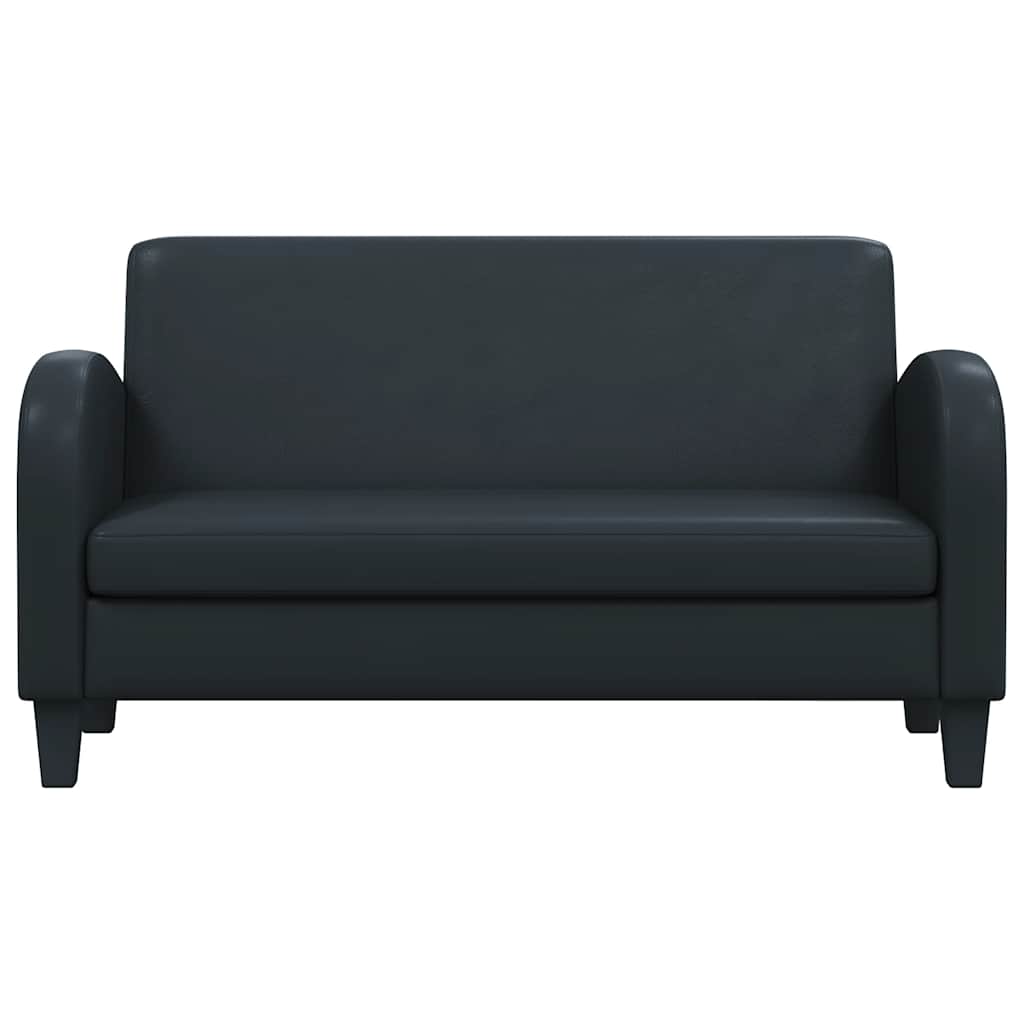 vidaXL Sofa 2-osobowa, sztuczna skóra, czarna