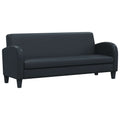 vidaXL Sofa 3-osobowa, sztuczna skóra, czarna